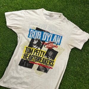 Rare VTG Bob Dylan Tom Petty Heartbreakers True Confessions Tour T Shirt 1986